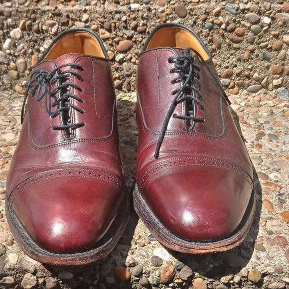Vintage Johnston & Murphy Aristrocraft  Cap Toe Oxfords -Size 9.5D /Burgundy main image 7